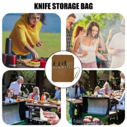 Roll Up Knives Bag Waxed Canvas Cutlery Knives Holders Protectors 7 Slots Durable Canvas Chef Knives Roll Bag Canvas Knifes