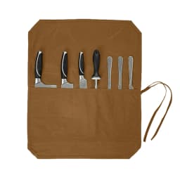 Roll Up Knives Bag Waxed Canvas Cutlery Knives Holders Protectors 7 Slots Durable Canvas Chef Knives Roll Bag Canvas Knifes