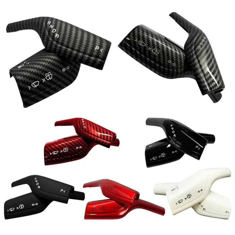 2pcs For Tesla Model 3 / Y Gear Shift Cover Wiper Car Gear Lever Protection Sleeve Gear Handle Steering Wheel Covers