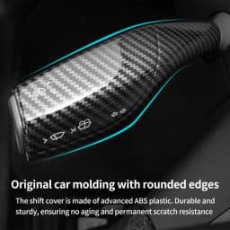 2pcs For Tesla Model 3 / Y Gear Shift Cover Wiper Car Gear Lever Protection Sleeve Gear Handle Steering Wheel Covers