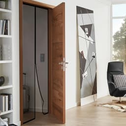 Heavy-Duty Retractable Magnetic Screen Door with Seamless Mesh, Pet-Friendly Insect Barrier, Durable Polyester Fiber, No Electri
