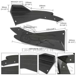 Car Rear Bumper Spoiler Lip Splitter Diffuser Body Kit Side Skirt Protector Cover Accessories For Ford Mustang 2000-2021
