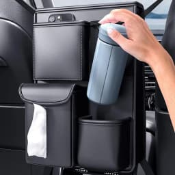 Car Front Seats Between Storage Bag Auto Seat Back Handbag Holder Tissue Box With Multiple Pockets Car Seat Organizer Bag