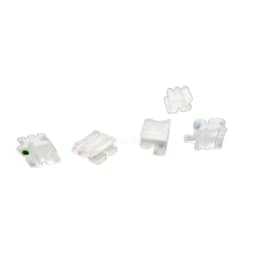 Easyinsmile 20PCS Dental Material Ortho Ceramic Bracket Clear Braces High Quality Roth / MBT 3/345 022