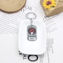 Game Metro Exodus 2033 Keychain Spartan Rangers Logo Keyring Dog Tag Skull Pendant for Women Men Jewelry