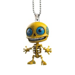 Flat Automotive Rearview Mirror Pendant 2D Acrylic Alien Car Ornament Auto Rearview Mirror Pendant Car Accessories Funny Gifts