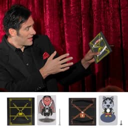 Magic Tricks Kit Ghost Escape Board Simple Magic Novelty Toys Wooden Creative Gift for Stage Magic Show Suitable for Beginners