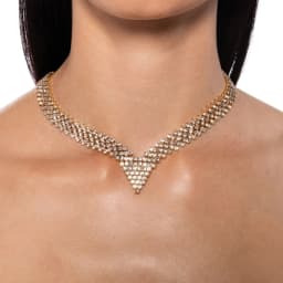 Fashion Ladies Rhombus Necklace V Shape for Women Free Shipping Charm Rhinestone Chain Necklace Choker Party Jewelry Gift 2023