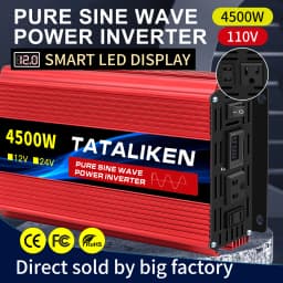Pure Sine Wave Inverter DC12V/24V To AC110V 60HZ 1600W 2500W 3500W 4500W 5000W 6000W 7000W 8000W Power Voltage Converte