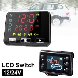 12V/24V Air Heater Parking Heater Controller Kit LCD Monitor Switch+Remote Control For Car Track Diesels Air Heater Accessories