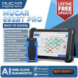 MUCAR 892BT PRO AI Key Programmer TKEY 101 Topology Automotive Diagnostic Tool J2534 Bidirectional Car Obd2 Scanner ECU Coding C
