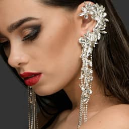Stonefans Tassel Geometric Ear Clips Without Piercing Jewelry Earring for Women Fashion 2024 Bride Party Eear Cuff Accessories