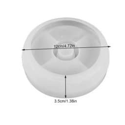 Resin Candle Holder Mold Candle Stand Mold Easy Release Heart/Round Shape Casting Molds For DIY Candlesticks Trays Home