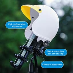 Rainproof Motorcycle Phone Helmet SunShade Holder Mini Cell Phone Holder Hat Nylon Snowproof Riding Mobile Phone Helmet Umbrella