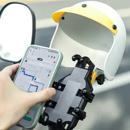 Rainproof Motorcycle Phone Helmet SunShade Holder Mini Cell Phone Holder Hat Nylon Snowproof Riding Mobile Phone Helmet Umbrella