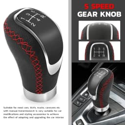 Universal 5 Speed Car PU Leather 5/6 Speed Shifter Lever With Gear Knob Manual Transmission Gear Shift Knob