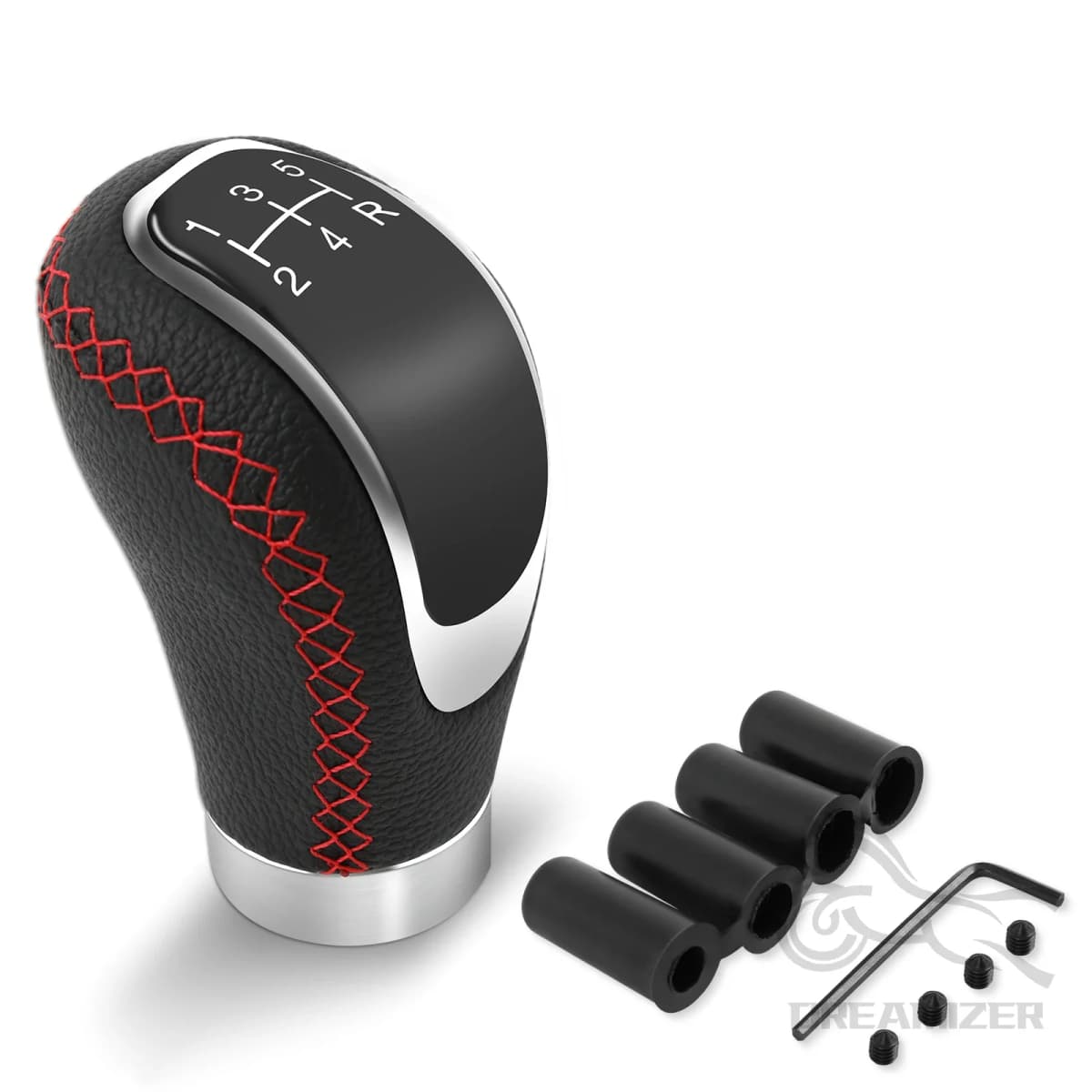 Universal 5 Speed Car PU Leather 5/6 Speed Shifter Lever With Gear Knob Manual Transmission Gear Shift Knob