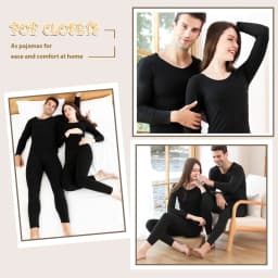 Winter Long Sleeve Bottoming Top Thermajane Long Johns Thermal Underwear for Women Soft Base Layer Pajama Set for Cold Weather