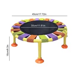 Mini Trampoline Round Trampoline With Anti-slip Foot Pads 165 Lbs Max Load Folding Jumping Bed For Indoor Play Exercise