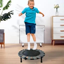 Mini Trampoline Round Trampoline With Anti-slip Foot Pads 165 Lbs Max Load Folding Jumping Bed For Indoor Play Exercise