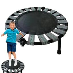 Mini Trampoline Round Trampoline With Anti-slip Foot Pads 165 Lbs Max Load Folding Jumping Bed For Indoor Play Exercise
