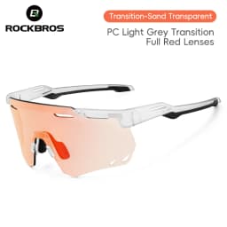 ROCKBROS Cycling Glasses Photochromic UV400 Protection Sunglasses Lightweight MTB Road Bike Glasses Hiking Fishing Goggles