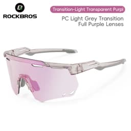 ROCKBROS Cycling Glasses Photochromic UV400 Protection Sunglasses Lightweight MTB Road Bike Glasses Hiking Fishing Goggles