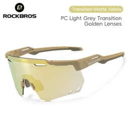 ROCKBROS Cycling Glasses Photochromic UV400 Protection Sunglasses Lightweight MTB Road Bike Glasses Hiking Fishing Goggles