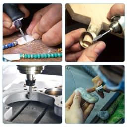 11Pcs Diamond Grinding Burr Needle Point Engraving Carving Polishing For Glass Stone 1/8" Shank 3mm Drill Bit Rotary Tool Set
