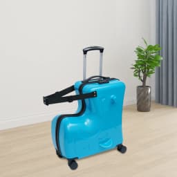 20" Pink / Blue Spinner Luggage Kids Ride-On Roll Suitcase Luggage Bags Wheeled Trolley Luggage Waterproof