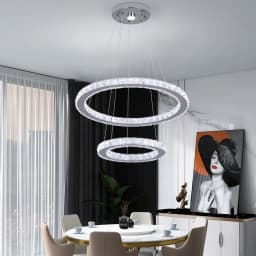 Luxury K9 Crystal Led Modern Pendant Light Chandelier DIY Shape Nordic Ceiling Lamp Lustre Living Dining Room Hang Decor Fixture