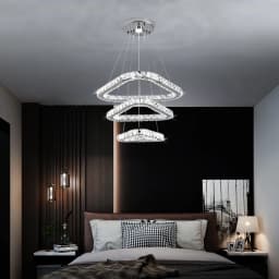 Luxury K9 Crystal Led Modern Pendant Light Chandelier DIY Shape Nordic Ceiling Lamp Lustre Living Dining Room Hang Decor Fixture