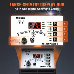 AC/DC TIG Welder HITBOX HBT250P HF TIG MMA ARC Stick Pulse Argon 2T/4T IGBT Inverter Aluminum Welding Machine EU Plug