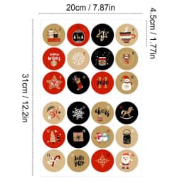 Advent Calendar Stickers Santa Claus Snowman Elk Gingerbread Christmas Label Stickers 24 Days Number Sticker 10 Sheets Merry