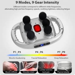 Deep Tissue Massager 6-Heads Percussion Muscle Massager Compact Sports Portable Massager For Athletes Led Display Professional 9