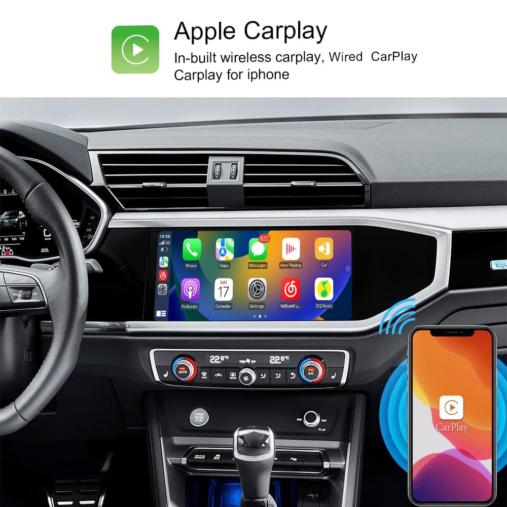 Android13 8 + 128G Android AI box for 8.8 "Audi Q3 F3 2019-2022 mib2p Apple CarPlay Adapter Wireless Android Auto YouTube Google
