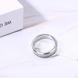 BONISKISS 8mm Comfort Fit Classic Men's Tungsten Carbide Ring Wedding Promise Band Men Wedding Promise Ring Valentine's Day Gift