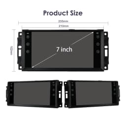 Hizpo 7" Android 13 for Jeep Cherokee Compass Commander Wrangler 300C Caliber Liberty Car Radio Stereo 4G+WIFI AI Voice GPS Navi