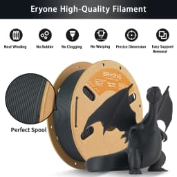 ERYONE 5KG High-Speed Matte PLA 3D Printer Filament Premium Finish, Fast Printing,For Display Models Prototypes
