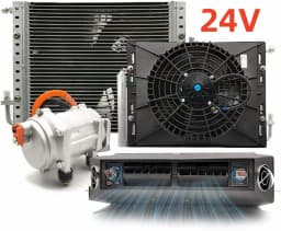 Aspligo Car Electric Air Conditioner 12v 24v Heat and Cool Universal Truck Bus Camper Van Compressor Underdash Air Conditioning