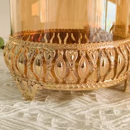 Luxury Style Gold Crystal Glass with Lid Decorative Storage Jar American European Coffee Table Candy Jar Decorative Ornaments