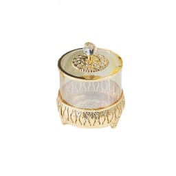 Luxury Style Gold Crystal Glass with Lid Decorative Storage Jar American European Coffee Table Candy Jar Decorative Ornaments