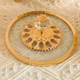 Luxury Style Gold Crystal Glass with Lid Decorative Storage Jar American European Coffee Table Candy Jar Decorative Ornaments