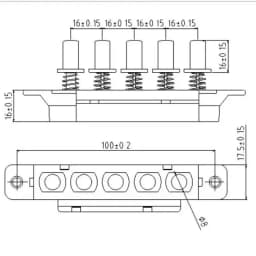1PC Multifunctional Power Switch Button Range Hood Keyboard Switch MQ165 AC 250V 4A 5 Pushbutton Piano Type Key Board