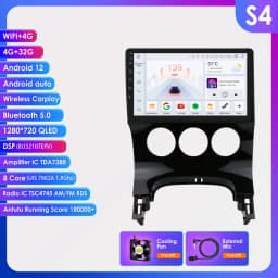 Hizpo Autoradio Car Radio for Peugeot 3008 2009-2015 2din Android 13 Multimedia Video Player Stereo GPS Carplay Touch Screen RDS