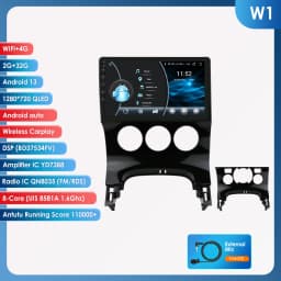Hizpo Autoradio Car Radio for Peugeot 3008 2009-2015 2din Android 13 Multimedia Video Player Stereo GPS Carplay Touch Screen RDS