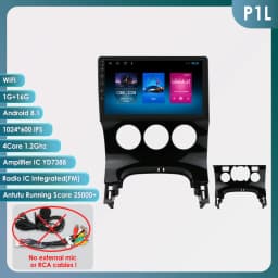 Hizpo Autoradio Car Radio for Peugeot 3008 2009-2015 2din Android 13 Multimedia Video Player Stereo GPS Carplay Touch Screen RDS
