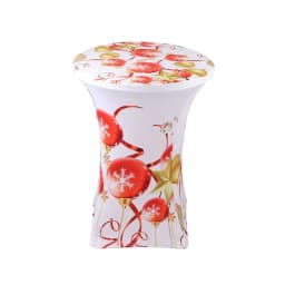 Round Digital Print Cocktail Stand Cover, Spandex Stretch Table Cloth for Wedding, Birthday Party, Event, Christmas, 2Pcs, 80cm