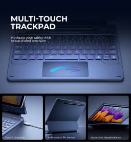 DEXNOR Magnetic Keyboard For Samsung Galaxy Tab S9 11/ Tab S9 FE 10.9 Floating Cantilever Stand Multi-Touch Trackpad Pen Holder