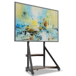 Adjustable Height Rolling TV Floor Stand Industrial Television TV Mount Bracket for 40-75 Inches Max Load 80KG
